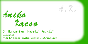 aniko kacso business card